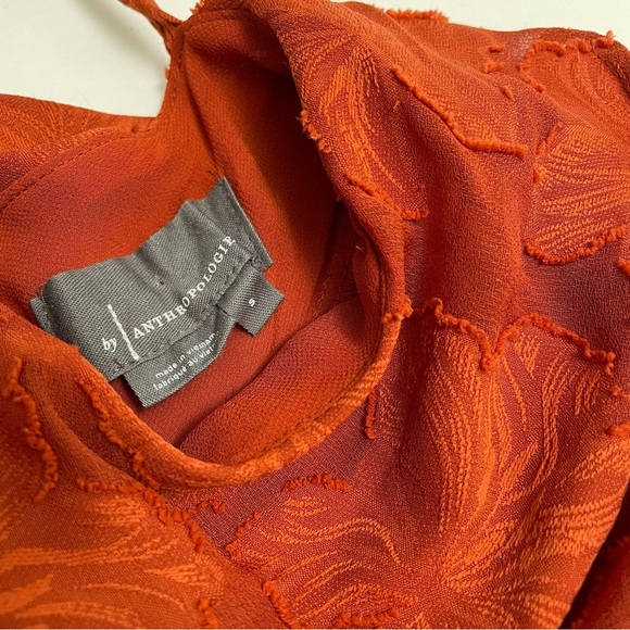 BY ANTHROPOLOGIE textured tie back cinched waist long sleeve blouse - Picture 4 of 8